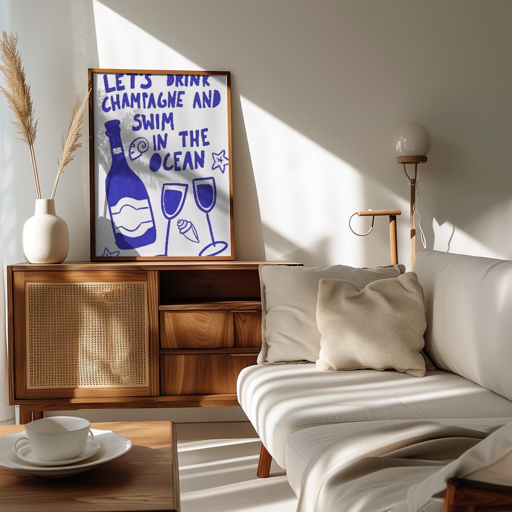 Let´s drink champagne Poster - Corkframes.com