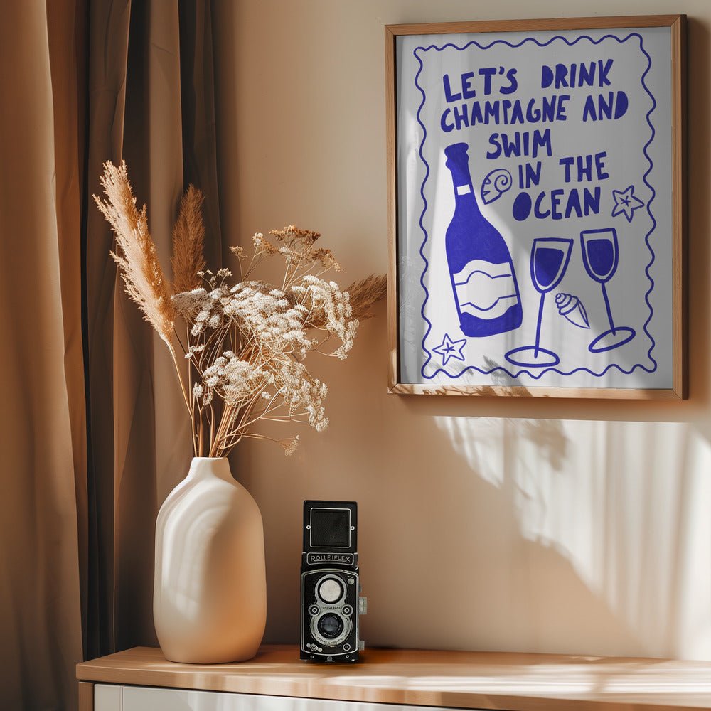 Let´s drink champagne Poster - Corkframes.com