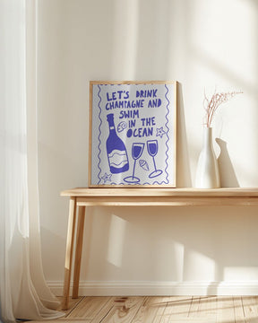 Let´s drink champagne Poster - Corkframes.com