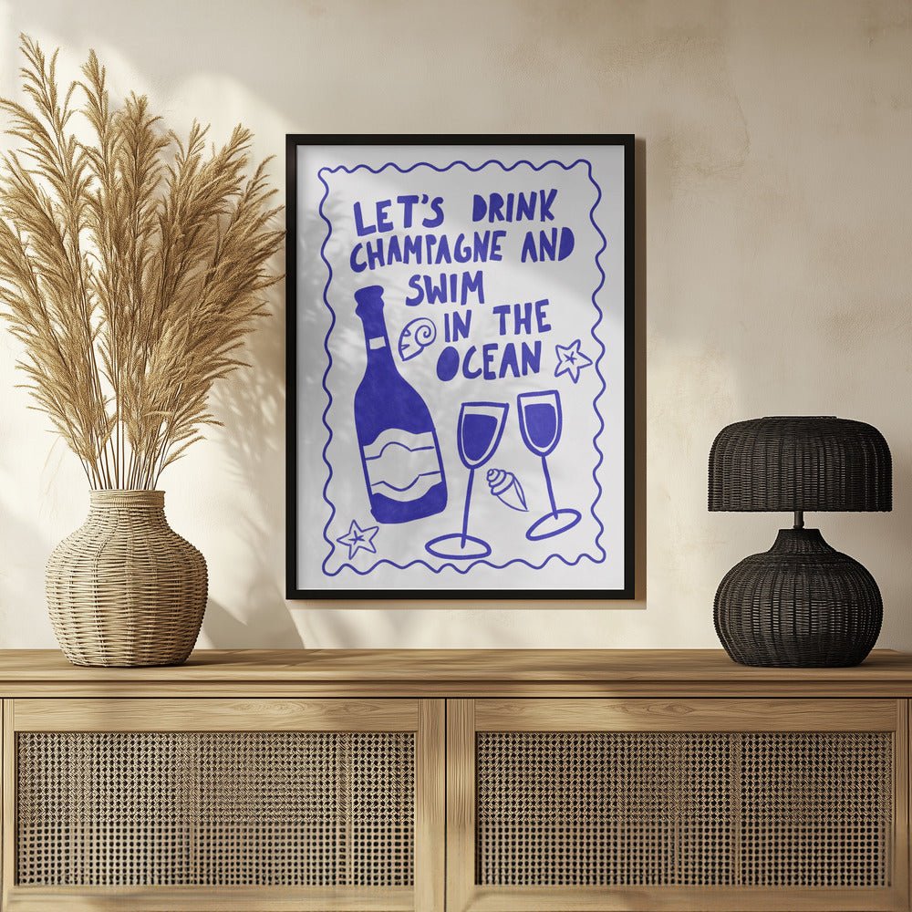 Let´s drink champagne Poster - Corkframes.com