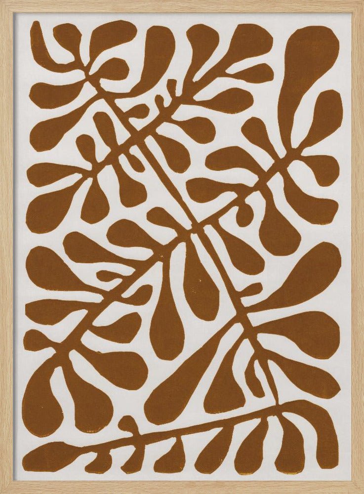 Linocut Plant #2 Poster