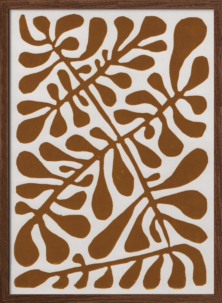 Linocut Plant #2 Poster