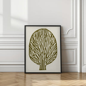 Linocut Tree Poster - Corkframes.com