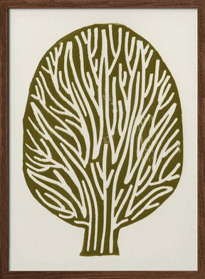 Linocut Tree Poster - Corkframes.com