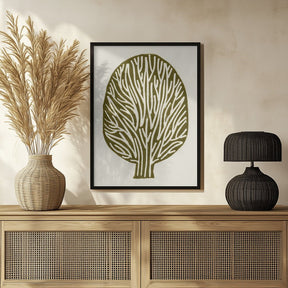 Linocut Tree Poster - Corkframes.com