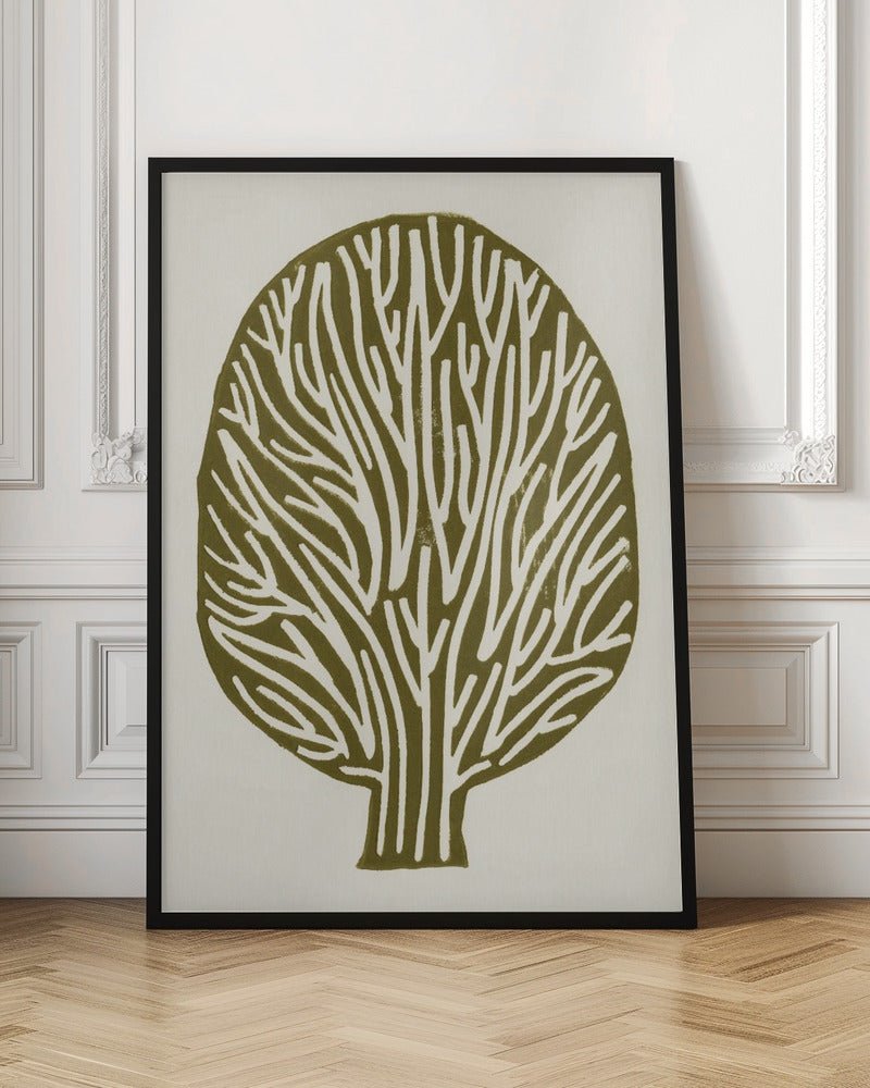 Linocut Tree Poster - Corkframes.com