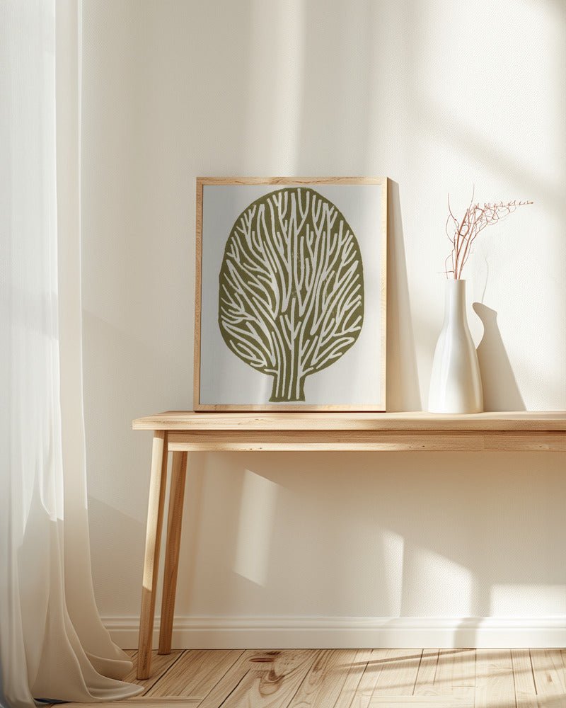 Linocut Tree Poster - Corkframes.com