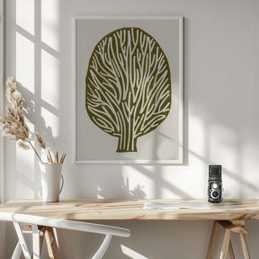 Linocut Tree Poster - Corkframes.com