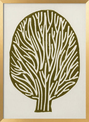 Linocut Tree Poster - Corkframes.com