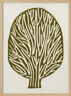 Linocut Tree Poster - Corkframes.com