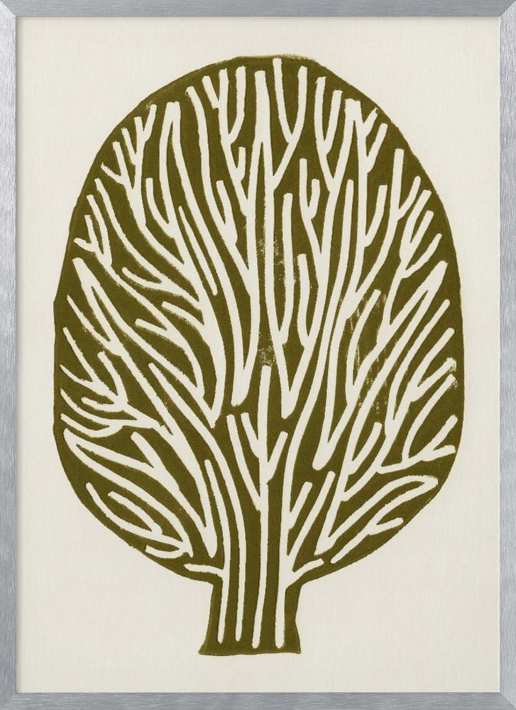 Linocut Tree Poster - Corkframes.com