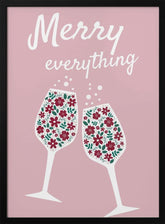 Merry Everything In Pink Poster - Corkframes.com