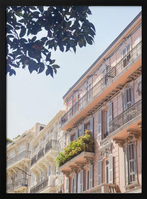 Monaco Pastel Building Poster - Corkframes.com