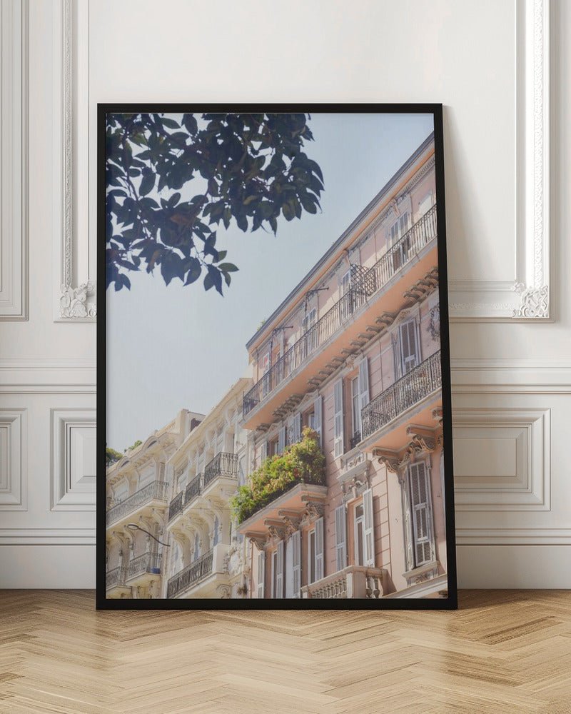 Monaco Pastel Building Poster - Corkframes.com