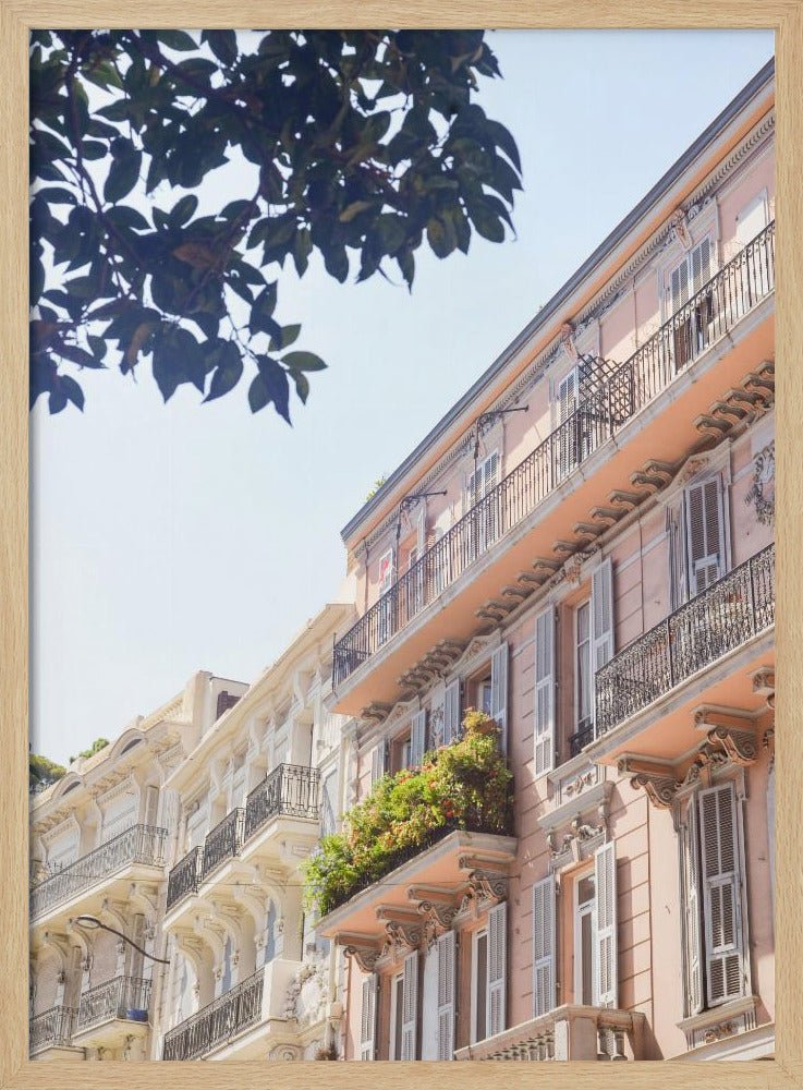 Monaco Pastel Building Poster - Corkframes.com