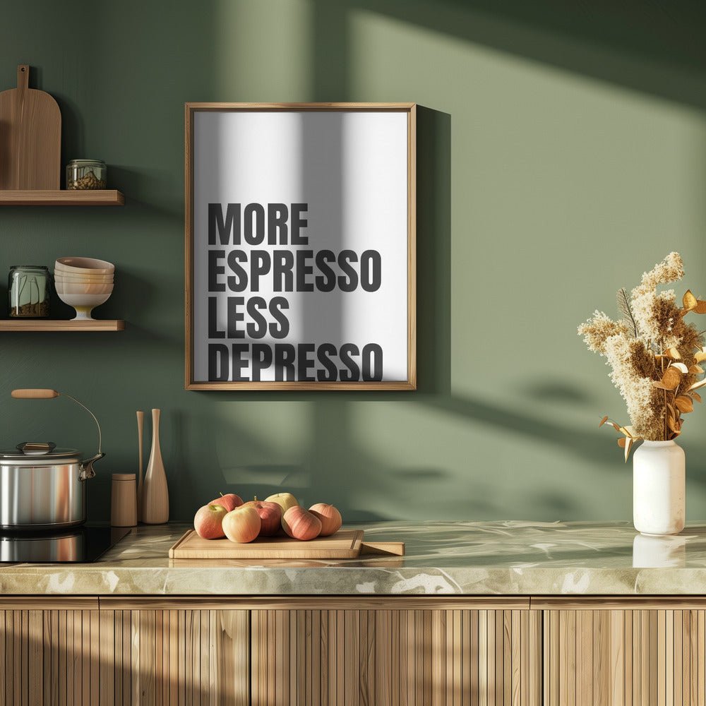 More Espresso Less Depresso Poster - Corkframes.com