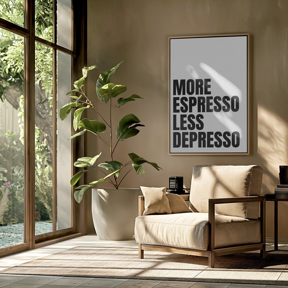 More Espresso Less Depresso Poster - Corkframes.com