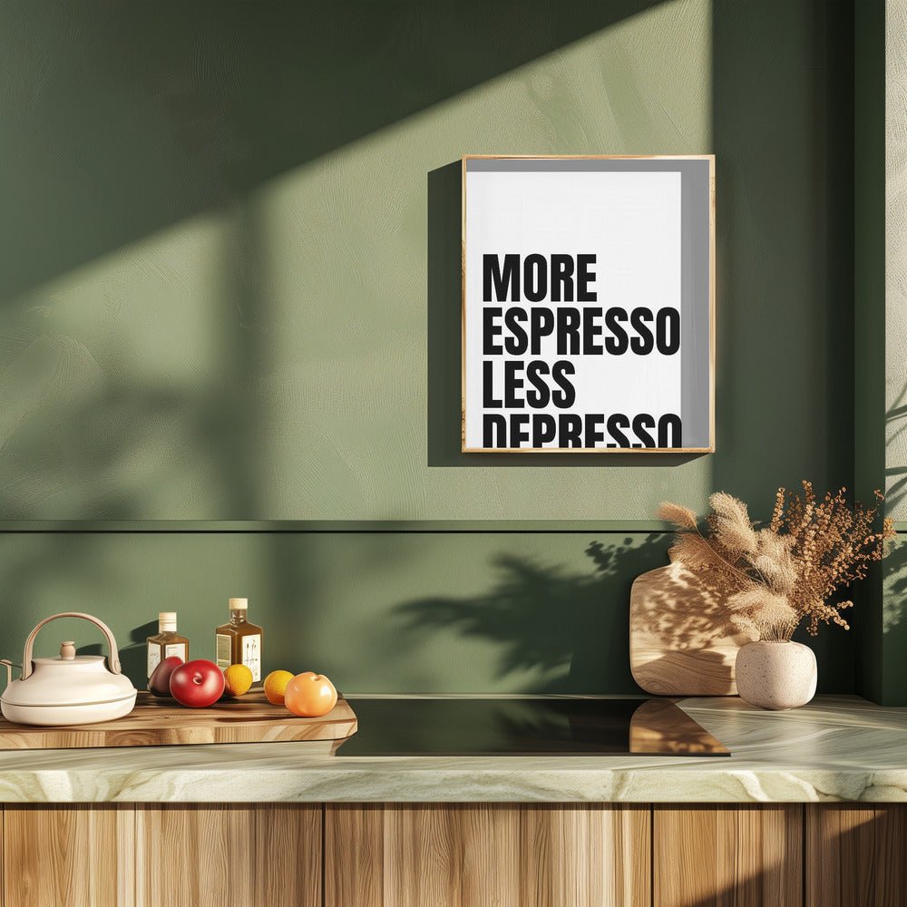 More Espresso Less Depresso Poster - Corkframes.com