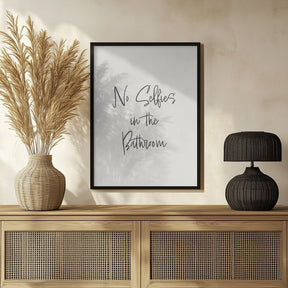 No Selfies Poster - Corkframes.com