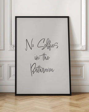 No Selfies Poster - Corkframes.com