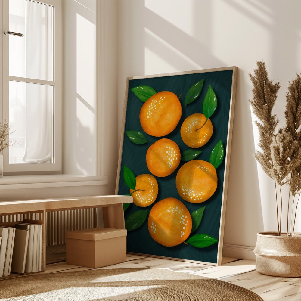 Oranges (Black) - Corkframes.com