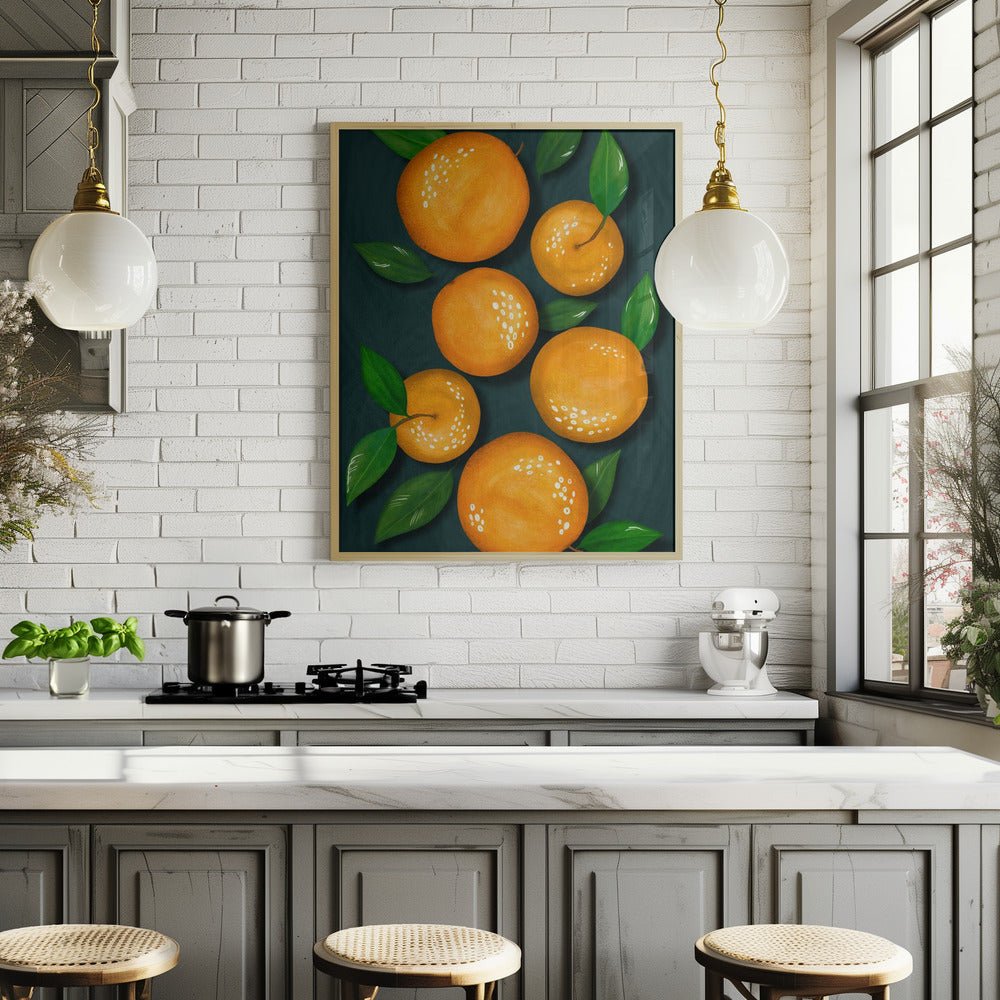 Oranges (Black) - Corkframes.com