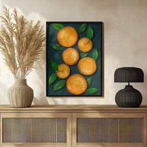 Oranges (Black) - Corkframes.com