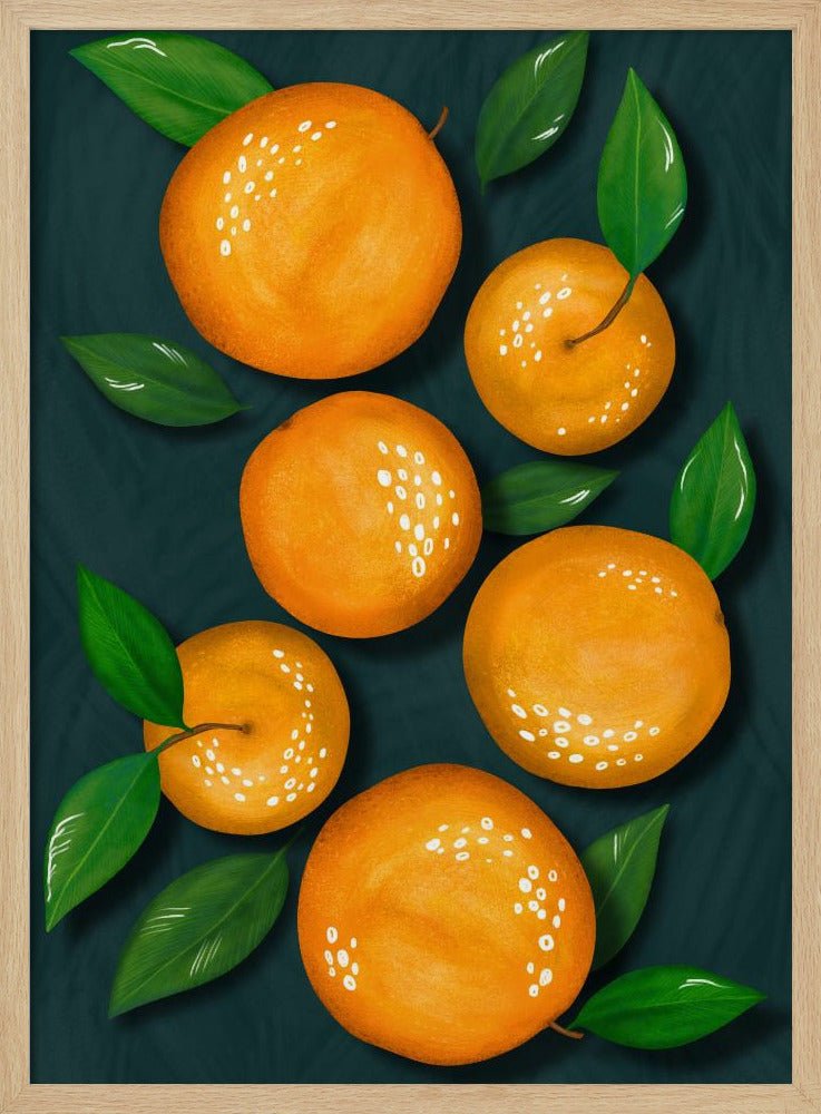 Oranges (Black) - Corkframes.com