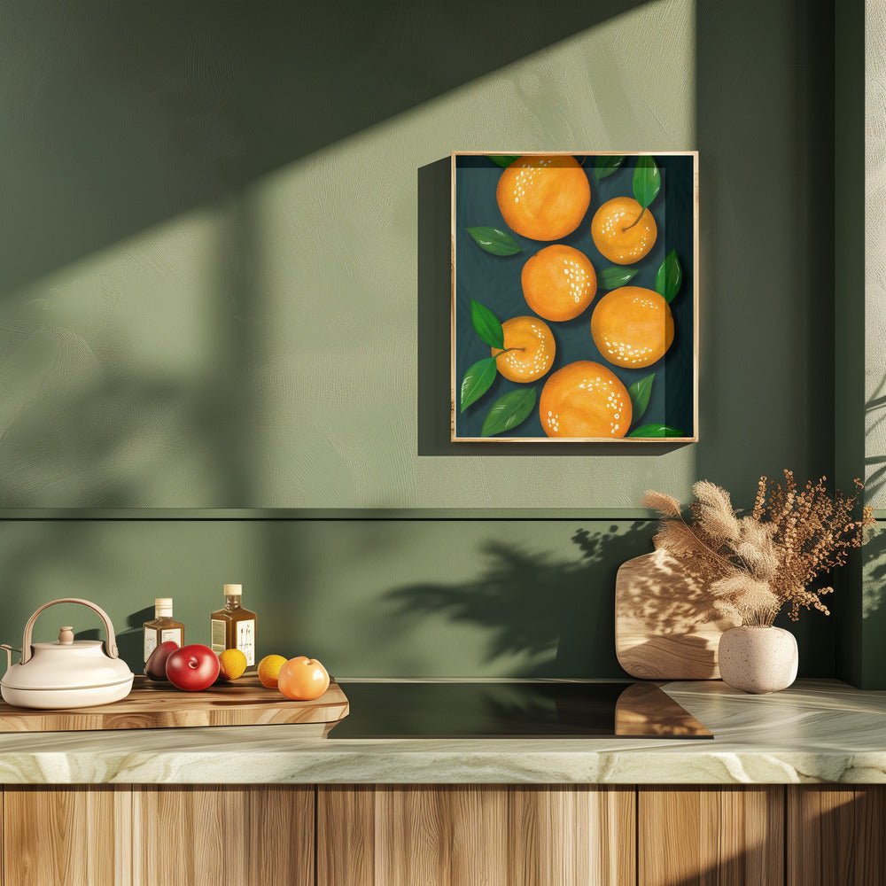 Oranges (Black) - Corkframes.com