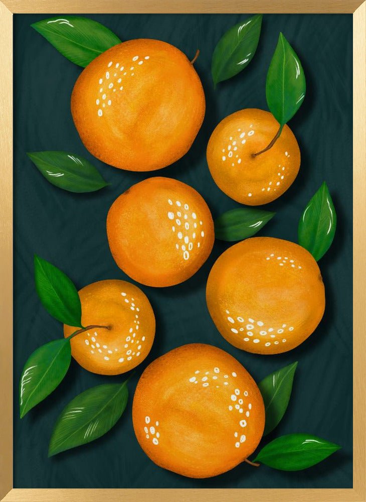 Oranges (Black) - Corkframes.com