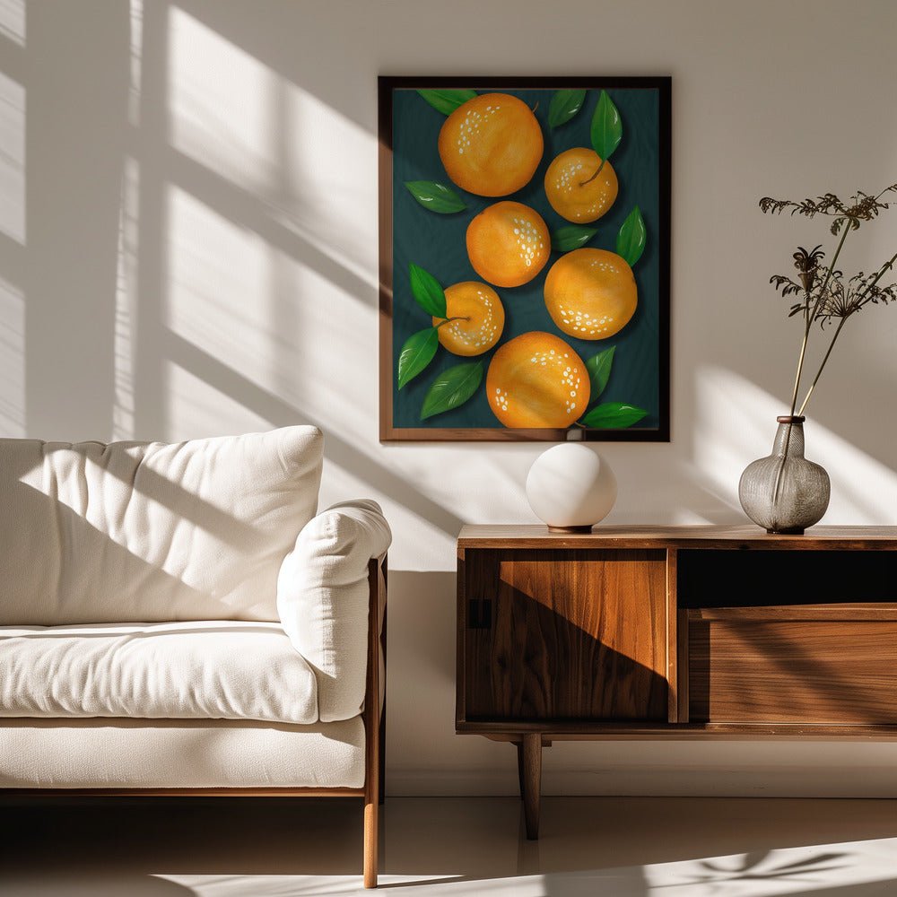 Oranges (Black) - Corkframes.com