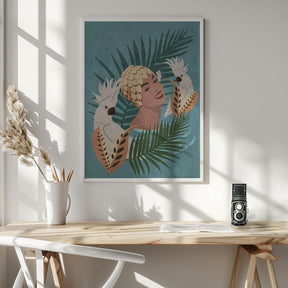 Parrot and Beauty Poster - Corkframes.com