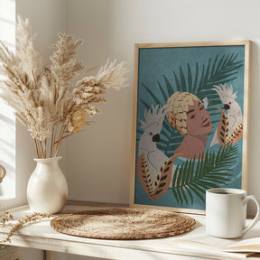 Parrot and Beauty Poster - Corkframes.com