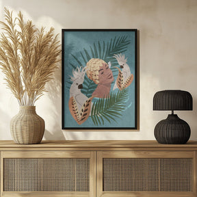 Parrot and Beauty Poster - Corkframes.com