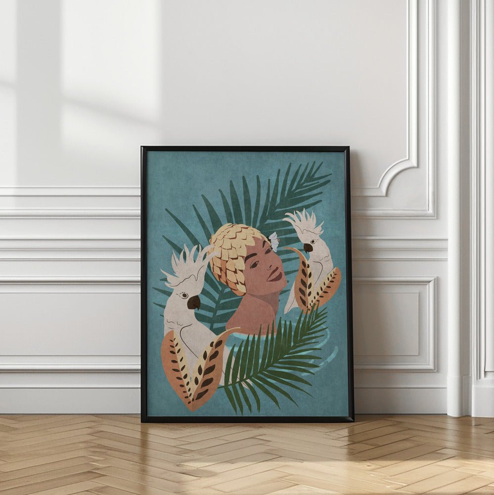 Parrot and Beauty Poster - Corkframes.com