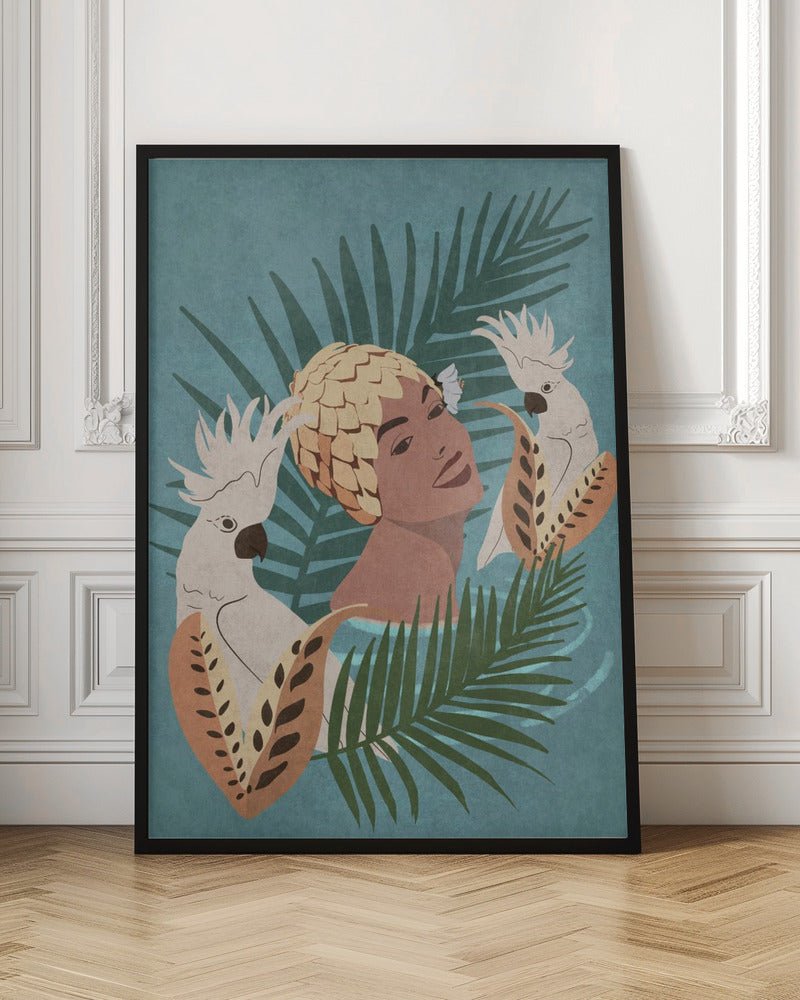 Parrot and Beauty Poster - Corkframes.com