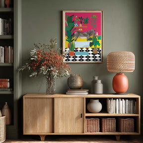 Zebra Bathtime Poster