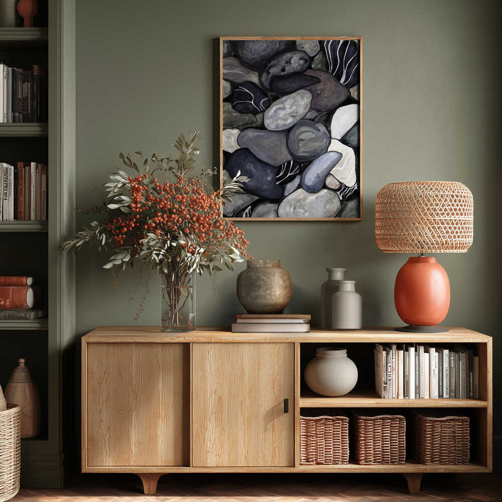 Beach stones Poster