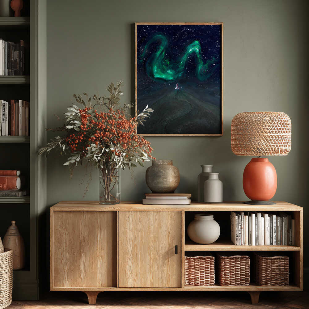 Under the Northern lights Poster