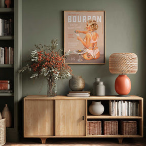 Bourbon Babe Vol 16 Vintage Vodka Martini Pin Up Girl Poster