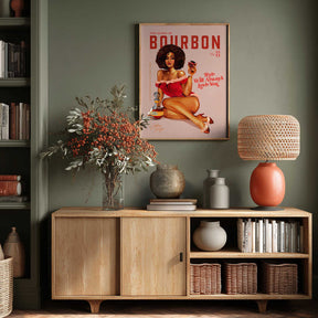 Babes of Bourbon Vol 8 Vintage Pinup Girl With Afro Poster