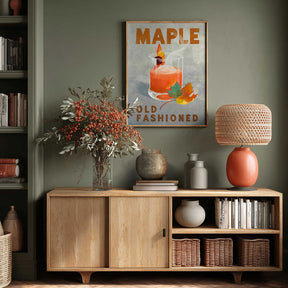 Maple Old Fashioned Cocktail Poster
