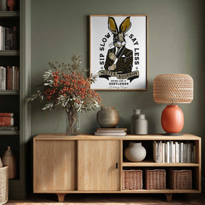 Mister Bourbon Jackalope In Smoking Jacket Poster