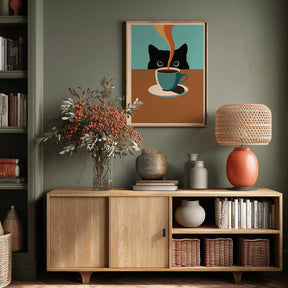 Cat &amp; Coffee Poster