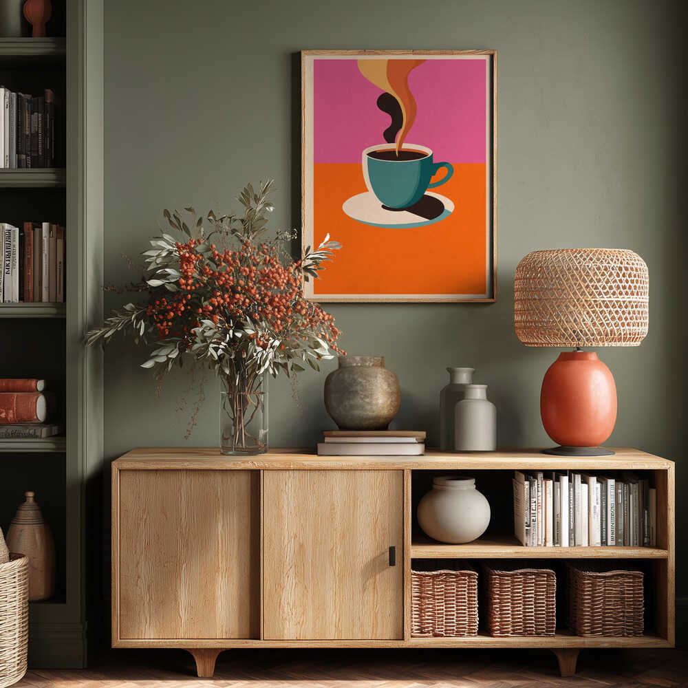 Coffee Steam Poster