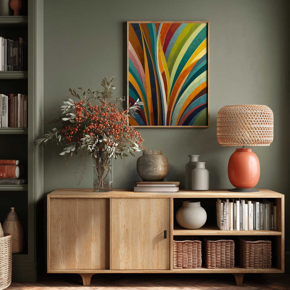 Dancing Stripes In Color Poster