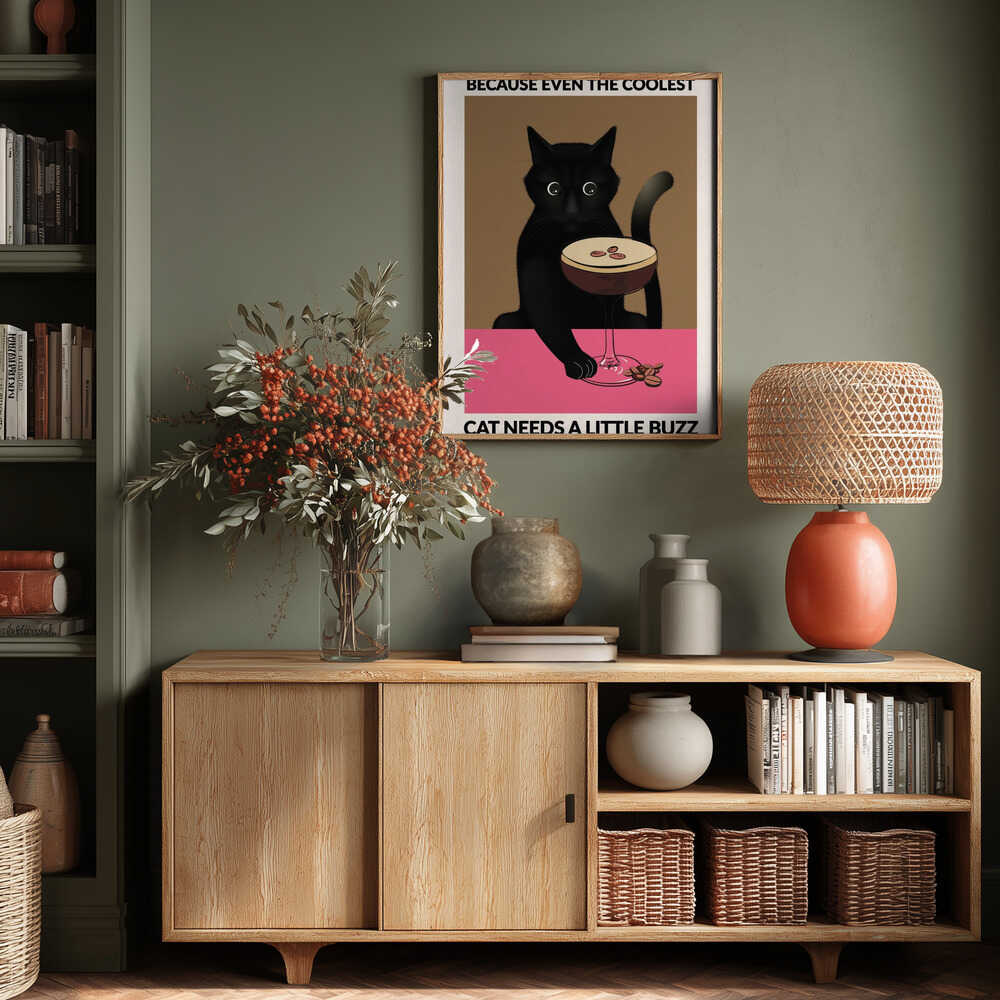 A4 Cat & Espresso 01.png Poster