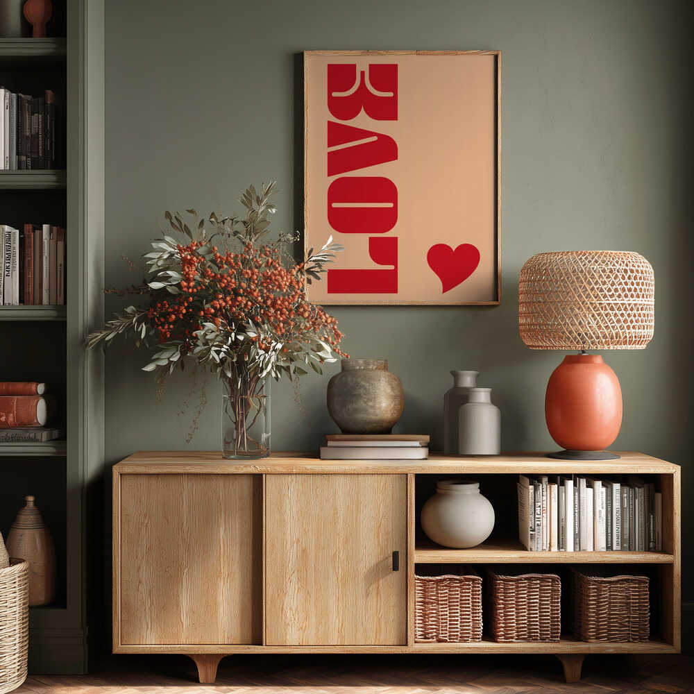 Red Bold Lettering Poster