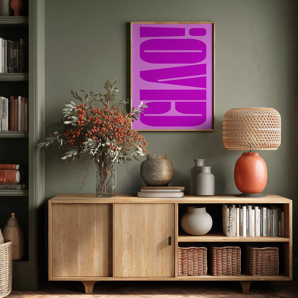 Bold Fuchsia Layers Poster