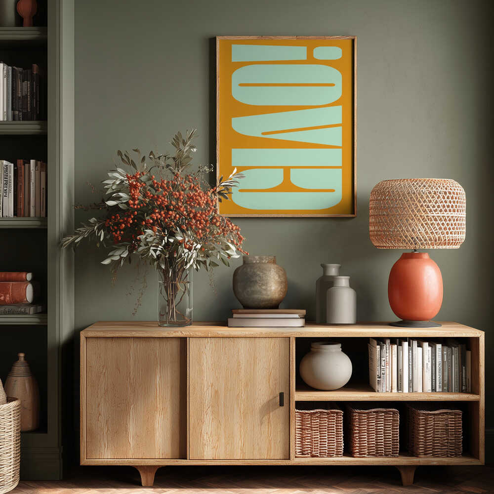 Mint Orange Harmony Poster